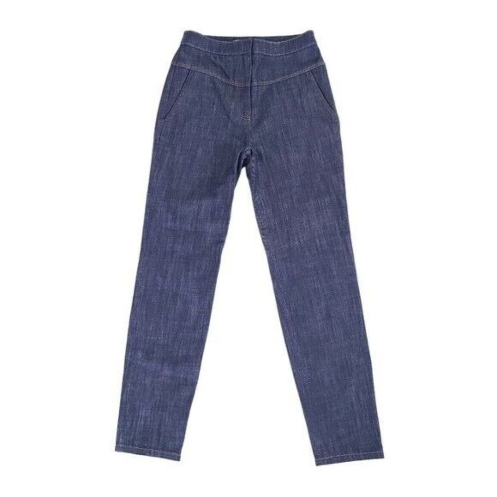 Tibi High Waist Raw Wash Slim Leg Jeans Size 25